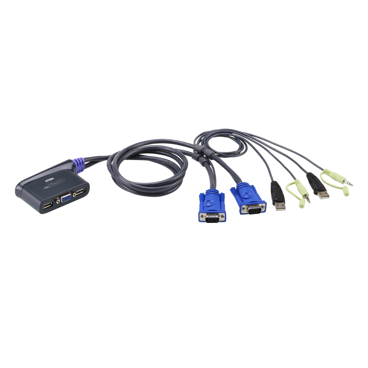 2xUSB KVM Switch Cbl Integrated +Speaker