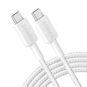 Anker, 322 USB-C USB-C Cable 6ft Braided White