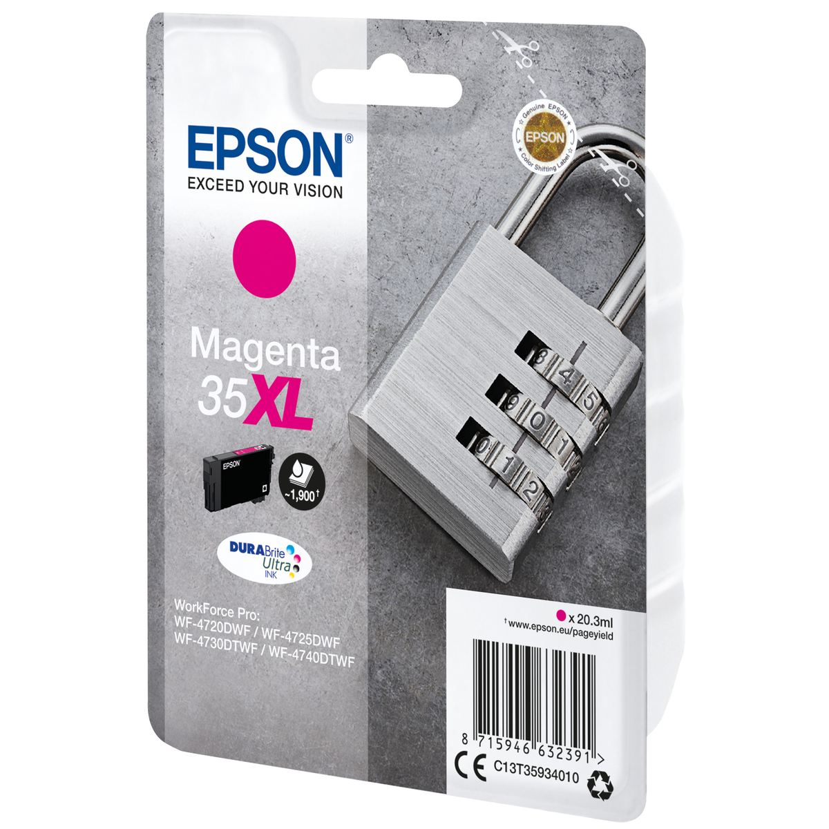 35XL Padlock Magenta  Ink Cartridge 20ml