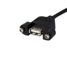 1 ft Panel Mount USB Cable
