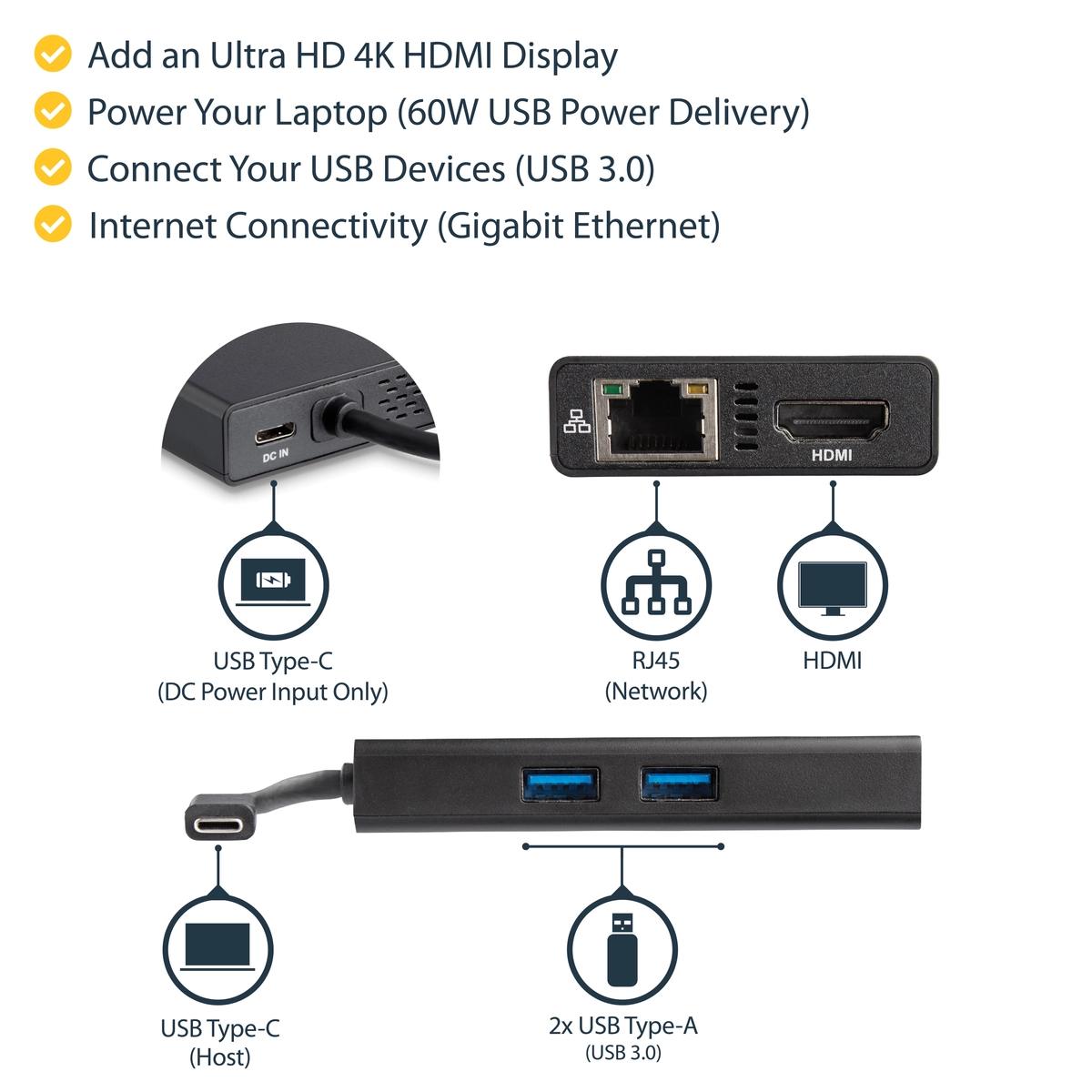 USB C Multifunction Adapter for Laptops