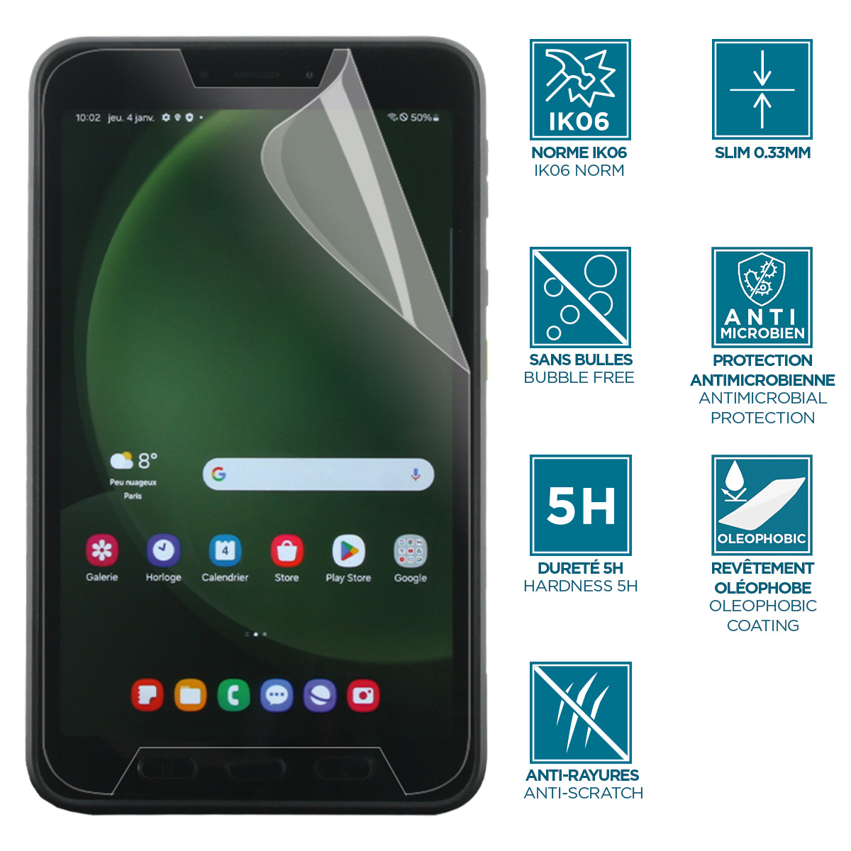 Screen Protector Clear Tab Active5 8''