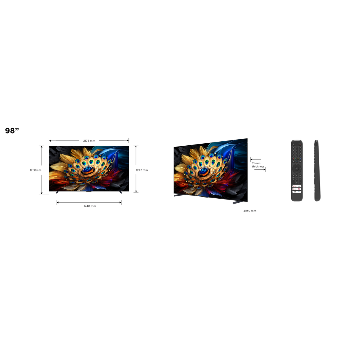 Smart Google TV 4K Ultra HD HDR 98