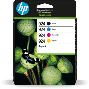 Hewlett Packard, No 924 CYMK Ink 1 x 500pg + 3 x 400pg