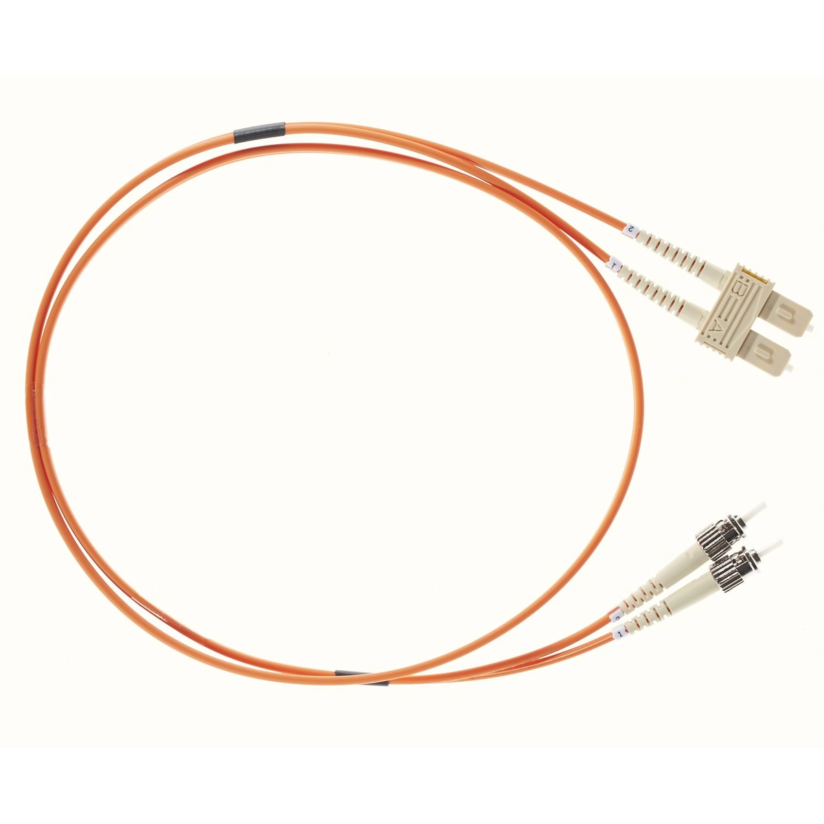 2m SC-ST OM1 Multimode Fibre Optic Duple