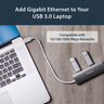 3Pt Portable USB 3.0 Hub & 1Gb Ethernet