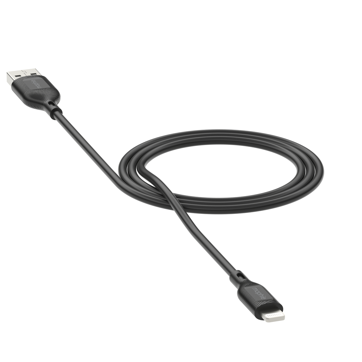 Cable-USBA-lightning-1M-FG-Black-INTL