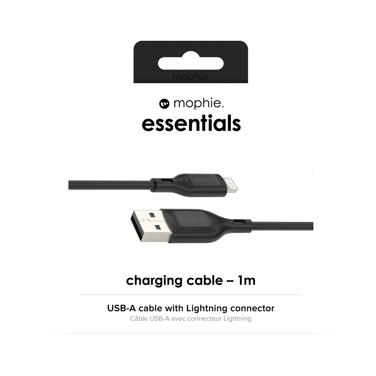 Cable-USBA-lightning-1M-FG-Black-INTL