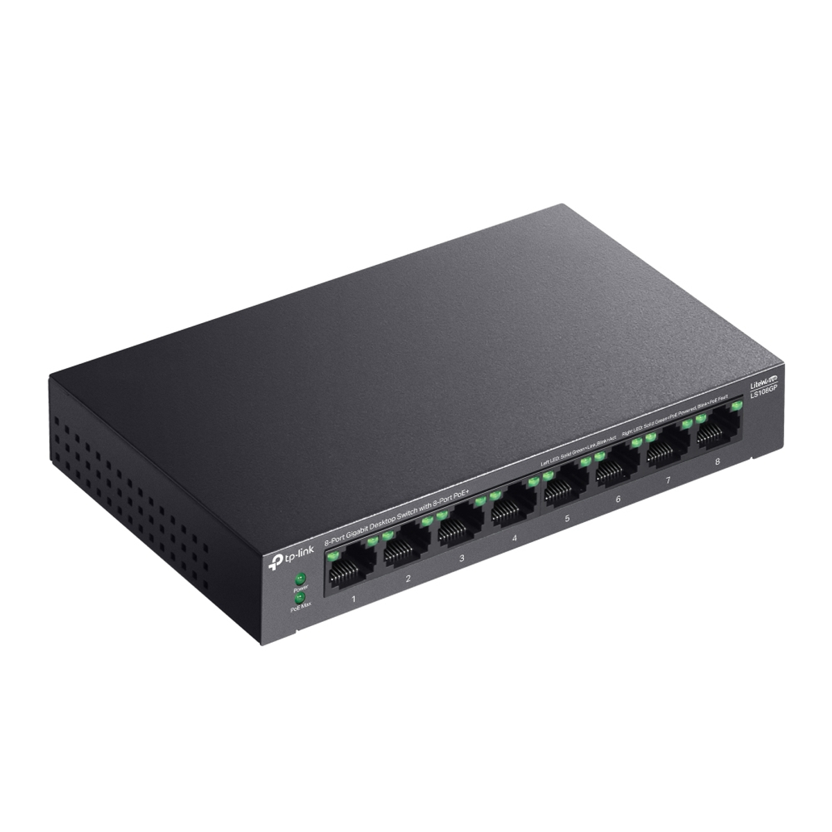 8-Port Gigabit Switch with 8-Port PoE+