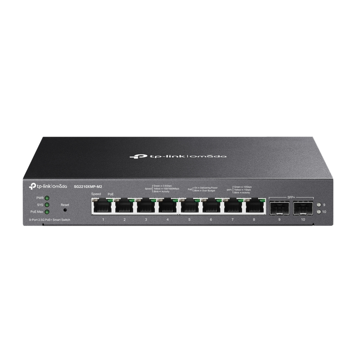 Omada 8-Port PoE+ 2x 1SFP+ Smart Switch