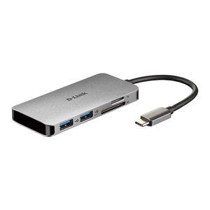 D-Link, 6-in-1 USB-C Hub with HDMI/SD/Power