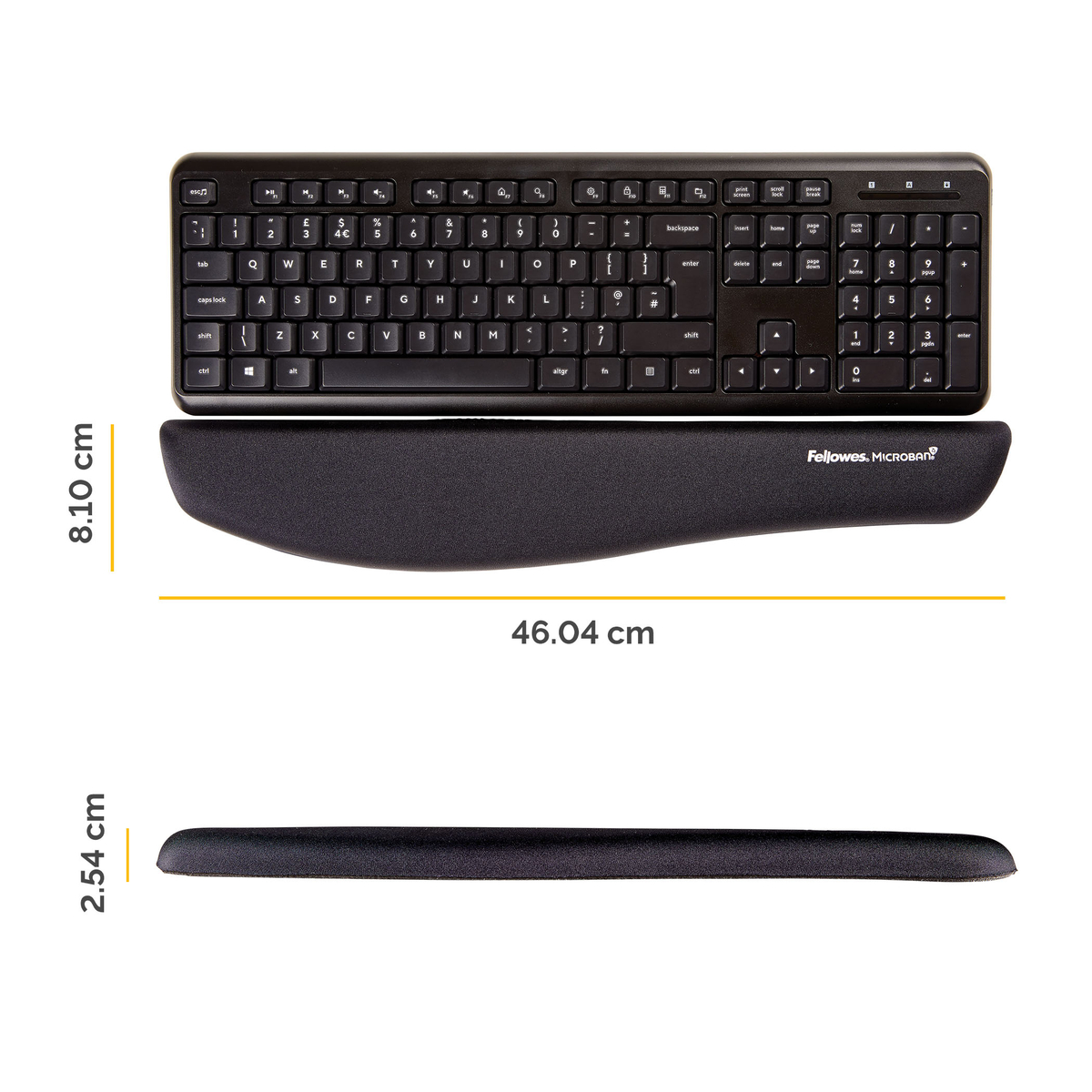Plushtouch Keyboard Wrist Support Black