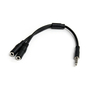 4Pin-2x 3 Pin Headset Splitter Adapter