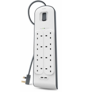 Surge Protector 8Way + USB 2M