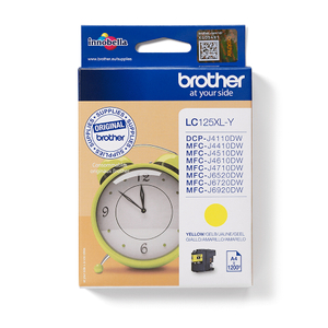 Brother, LC125XLY Yellow 1.2k Pages Ink