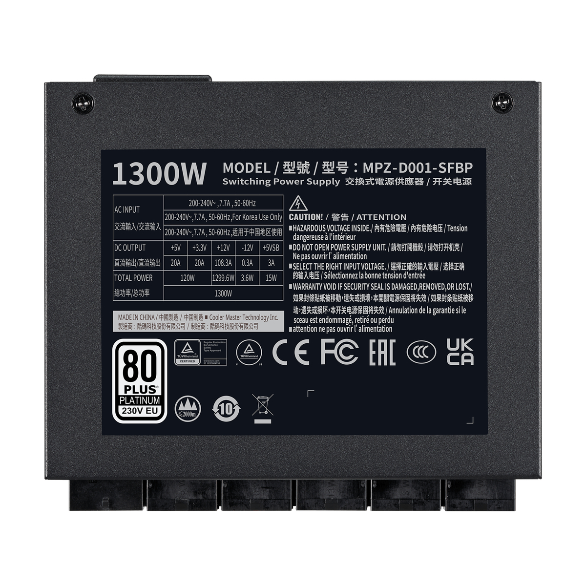 PSU V SFX Platinum 1300W A/UK Cable