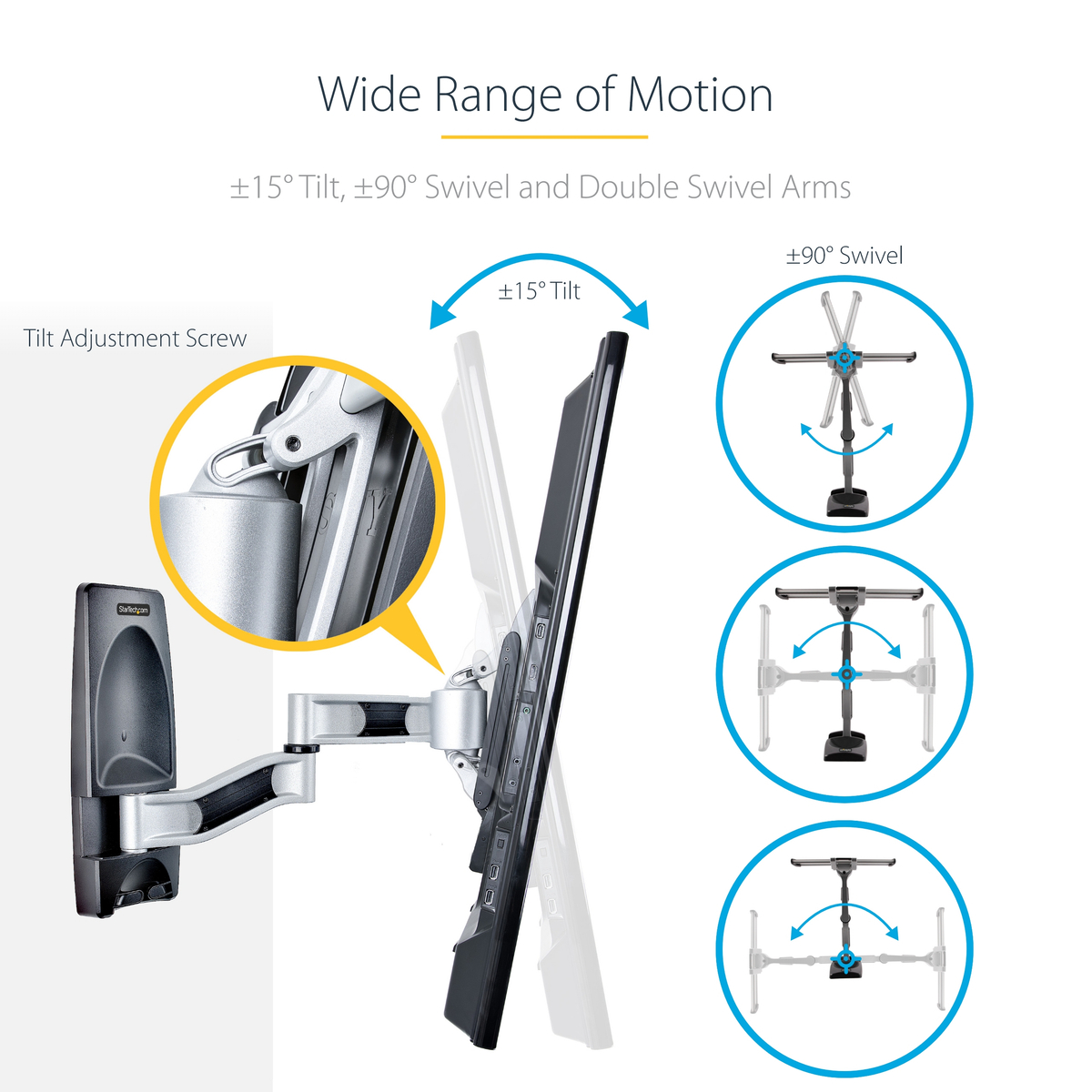 Corner Articulating TV Wall Mount VESA