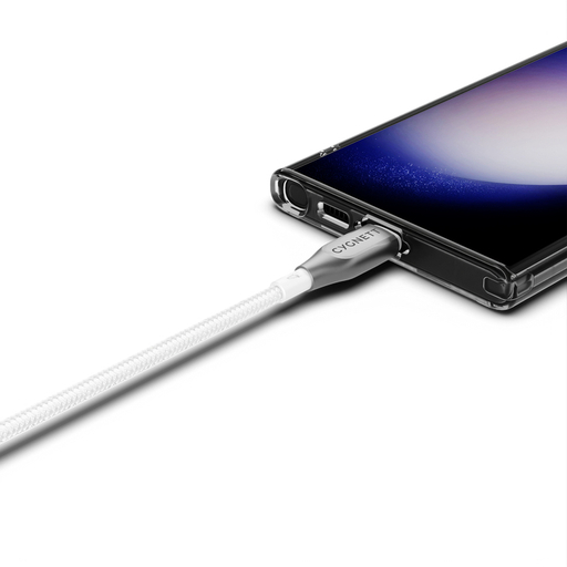 Armoured USB-C USB-A 2.0 Cable White 1m