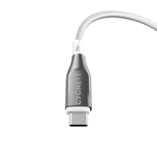 Armoured USB-C USB-A 2.0 Cable White 1m