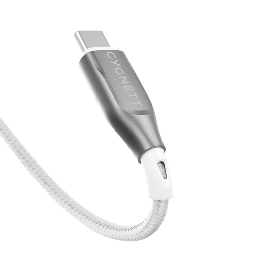 Armoured USB-C USB-A 2.0 Cable White 1m