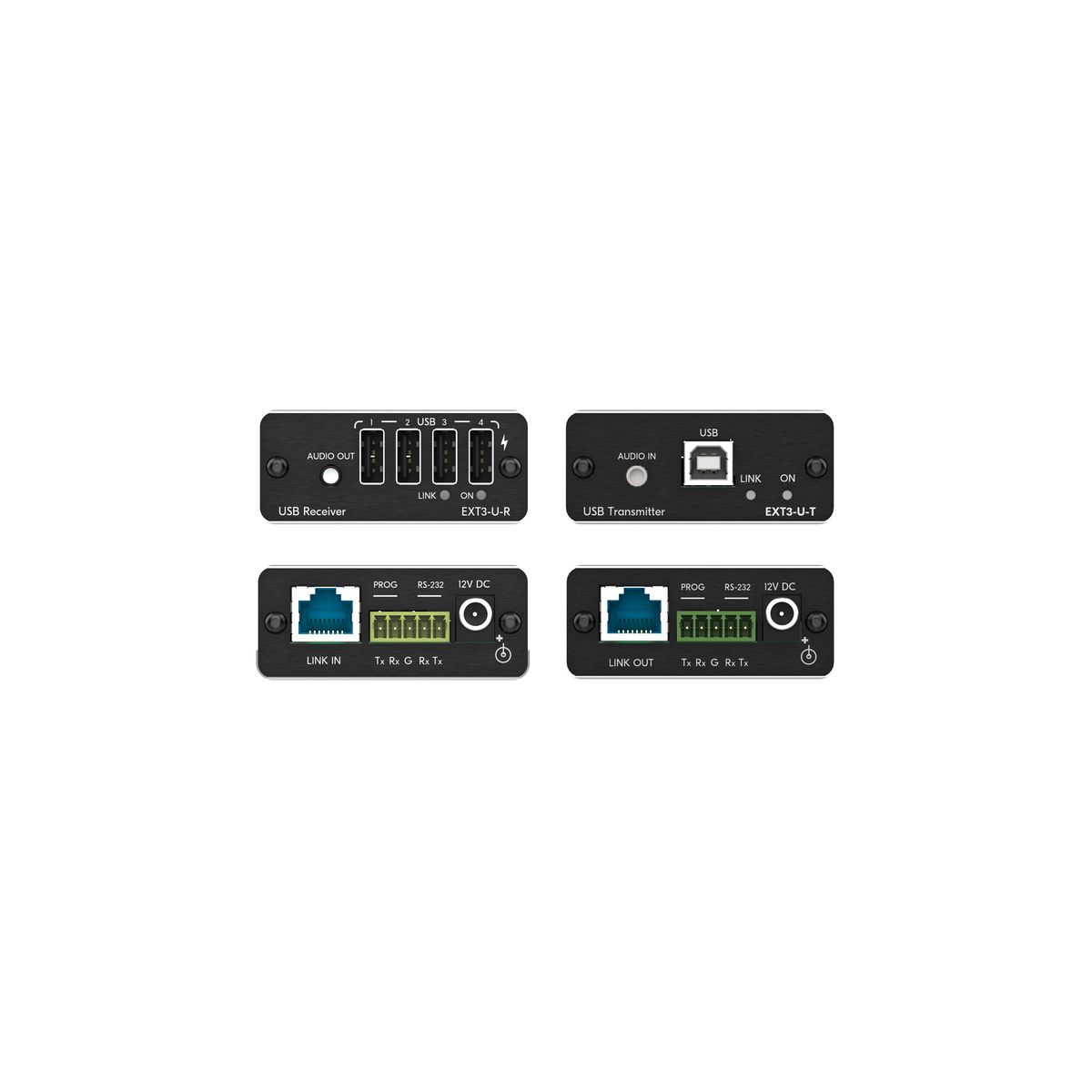 USB 2.0 with RS-232 & Audio PoC Extender