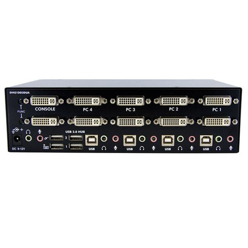 4 Port Dual DVI USB KVM Switch