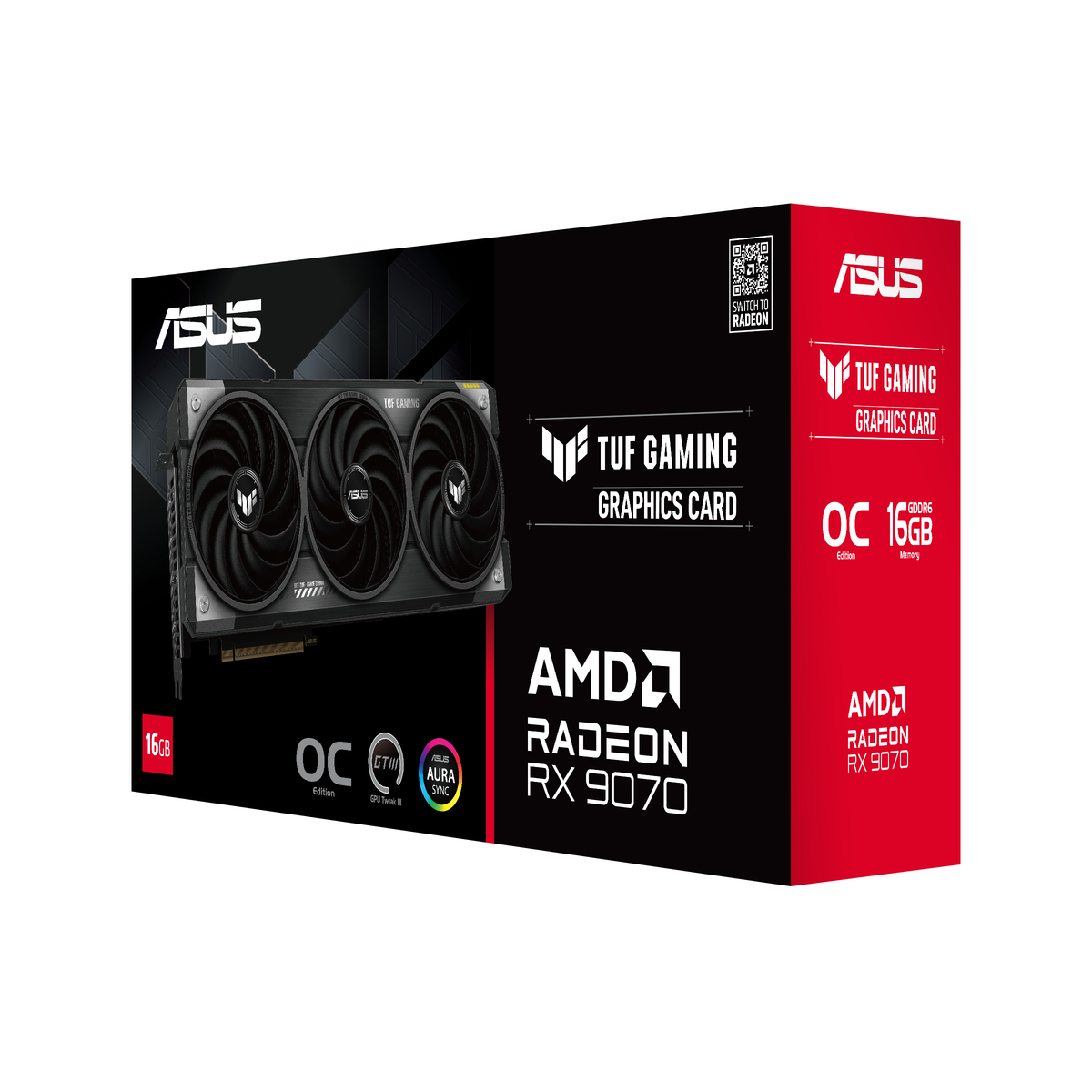 GPU AMD RX9070 TUF GAMING OC 16G Fan