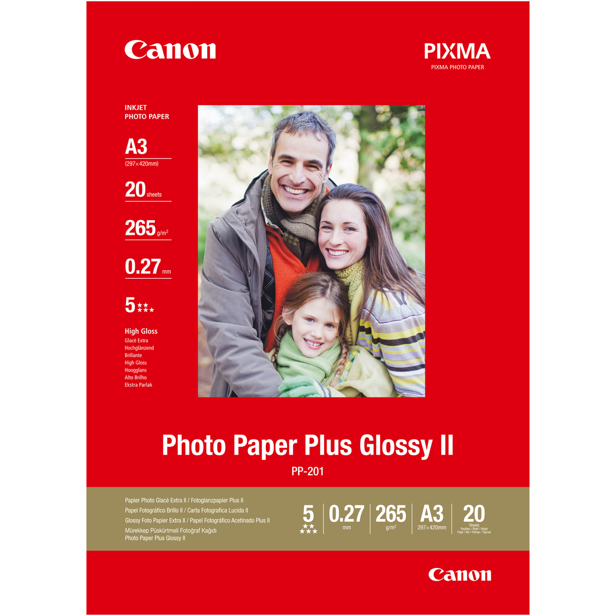 201 Glossy Photo Paper A3 20 Sheets