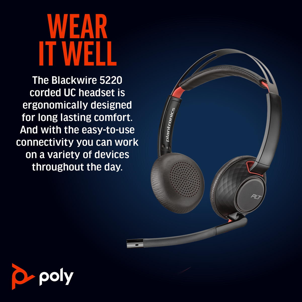 Poly BW 5220 USB-C HS +USB-C/A (Bulk)