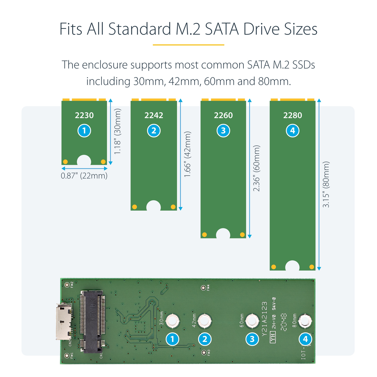 M.2 SATA external SSD enclosure
