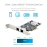 2-Port NBASE-T 2.5Gbps PCIe Network Card