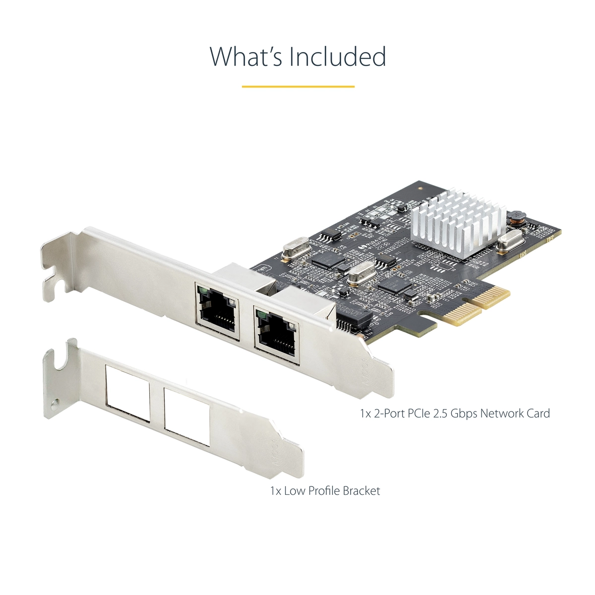 2-Port NBASE-T 2.5Gbps PCIe Network Card