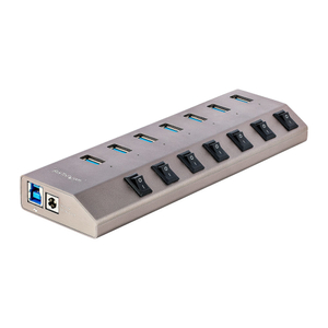 7-Port Self-Powered USB-C Hub 7x BC 1.2