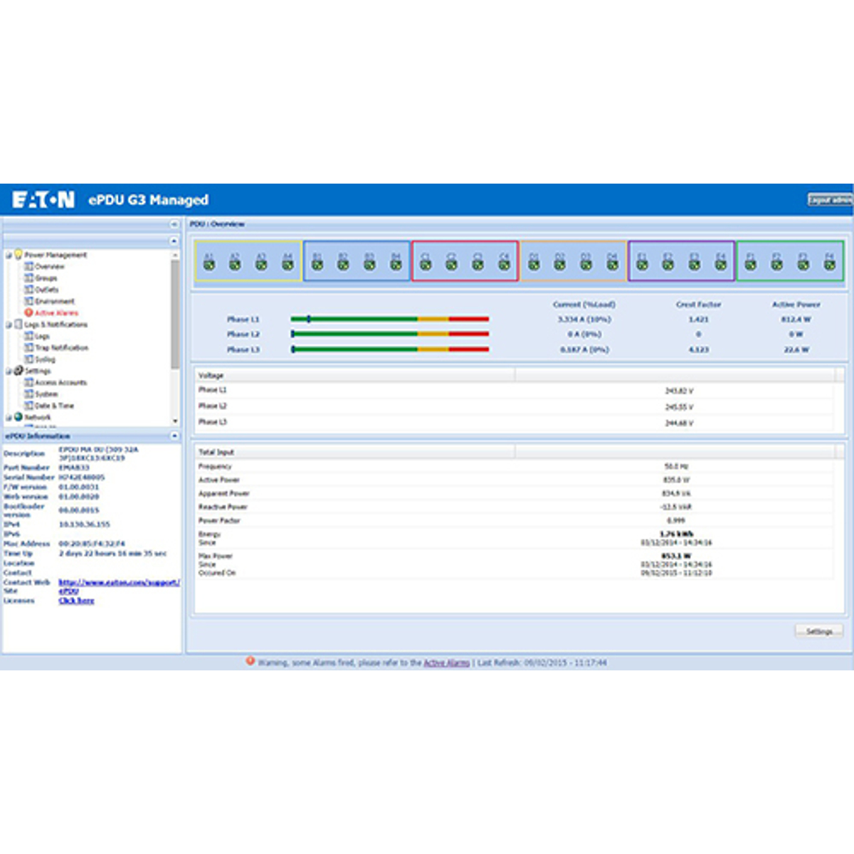 EPDU MA 1U C20 16A 1P 8xC13