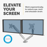Platinum Series Dual Monitor Arm Silver