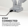 Platinum Series Dual Monitor Arm Silver