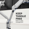 Platinum Series Dual Monitor Arm Silver