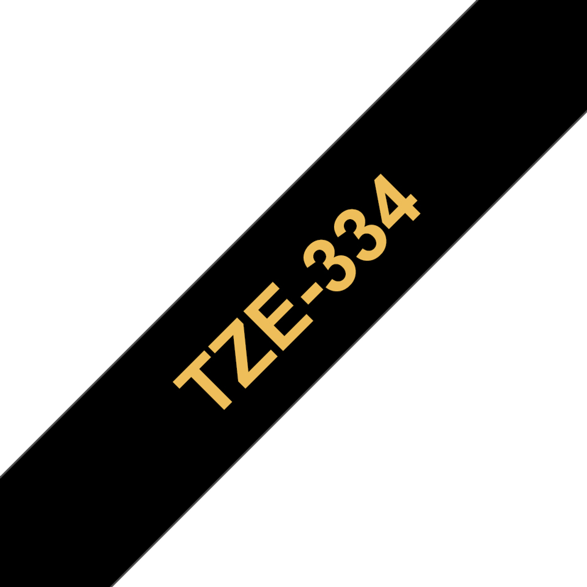 TZE334 12mm gold On Black Label Tape