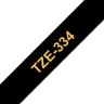 TZE334 12mm gold On Black Label Tape