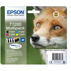 Epson, T1285 Black Colour Ink Multi