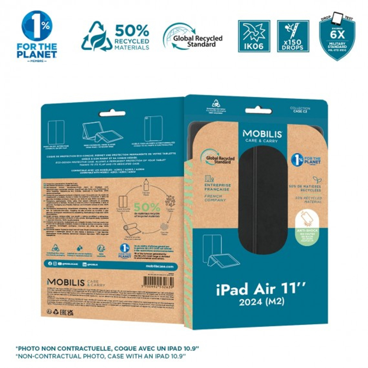 Re.Life iPad Air 11 2024 BLK 50%Recycled