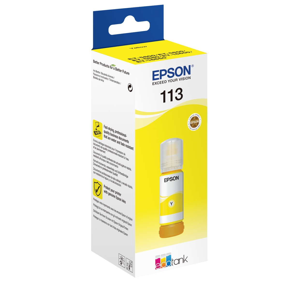 113 EcoTank Pigment Yellow Ink Bottle