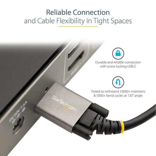 50cm Side Screw Locking USB C Cable