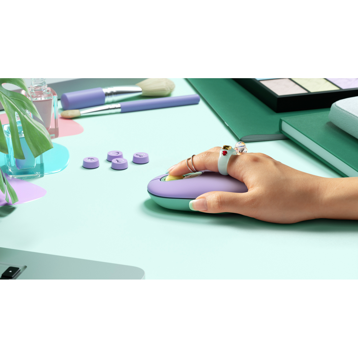 Pop Mouse- Emoji - Daydream Mint