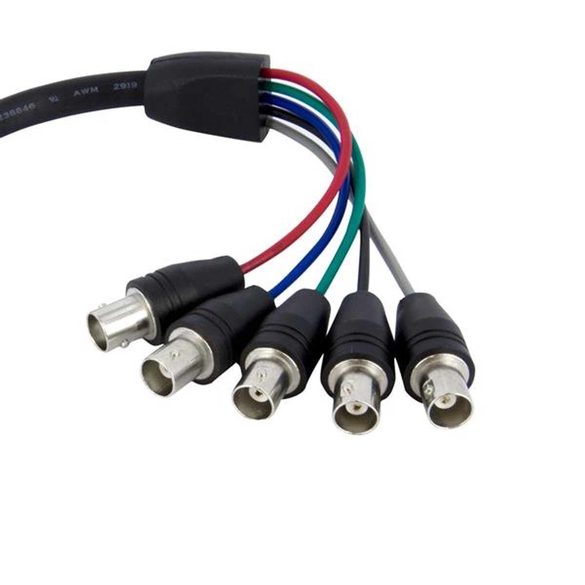 1' Coax HD15 VGA-5 BNC Monitor Cable