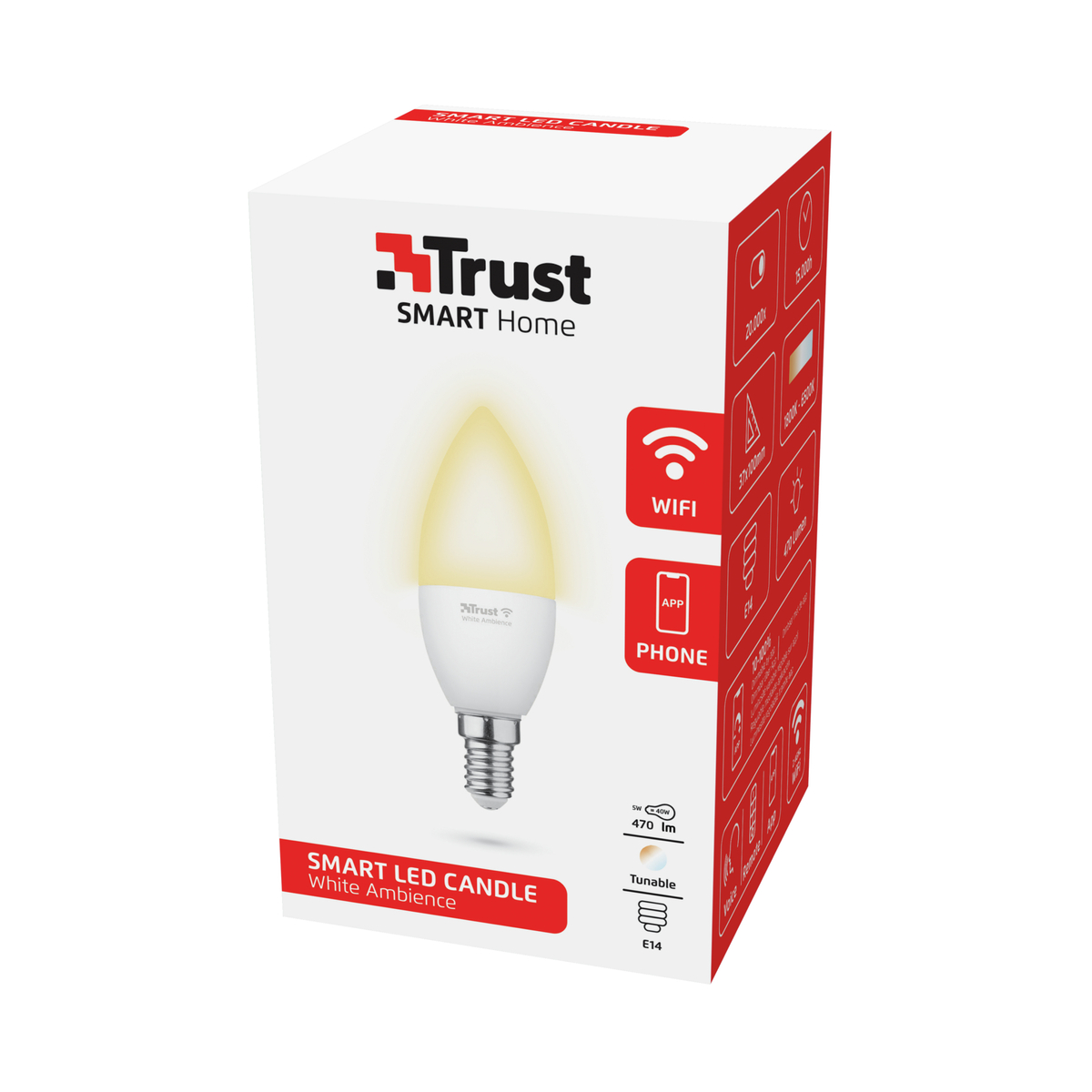 E14 Smart WIFI Bulb White Ambience