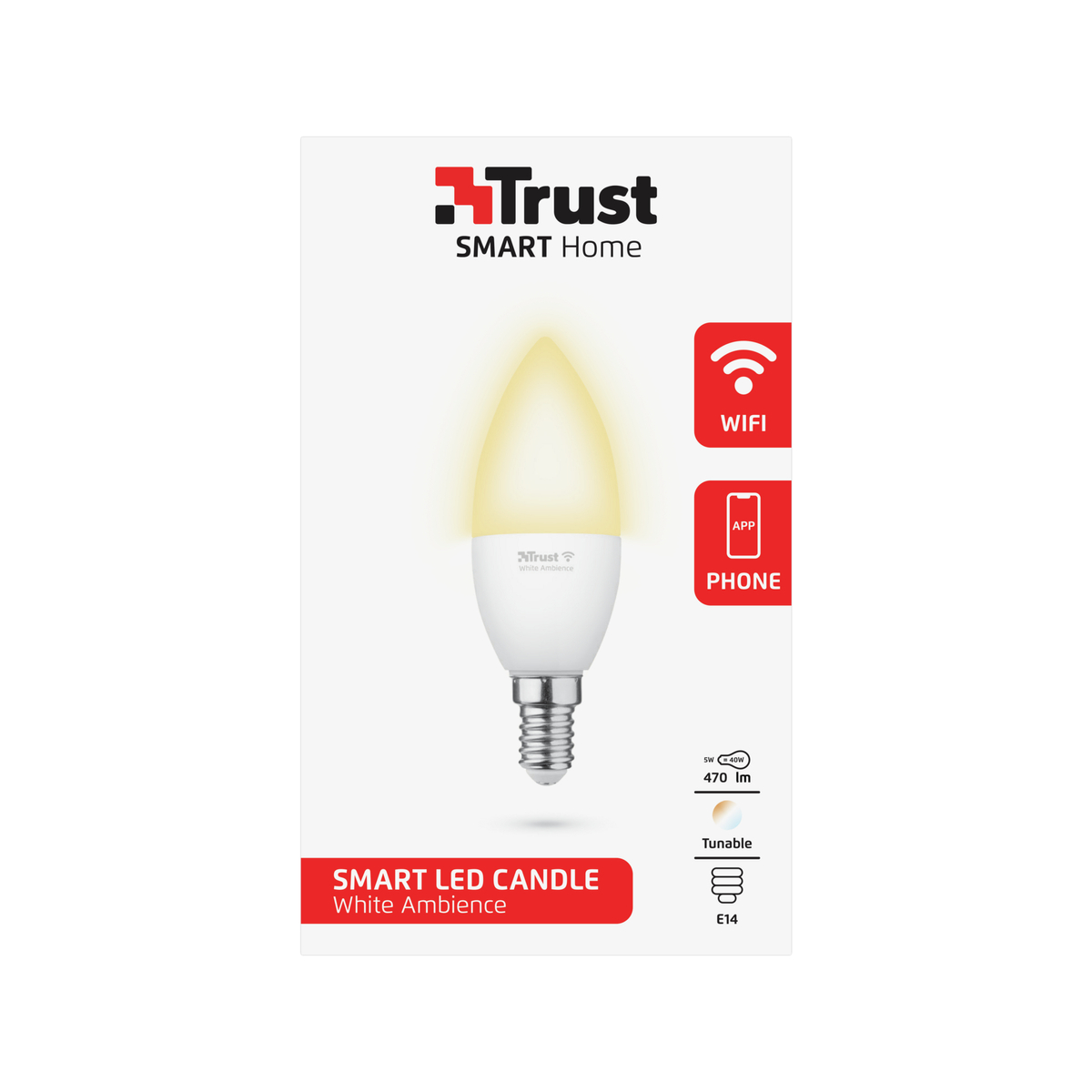 E14 Smart WIFI Bulb White Ambience