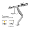 Eppa Crossbar Monitor Arm - Silver