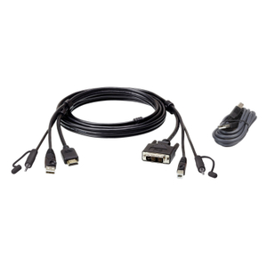 Aten, DVI-HDMI SingleDisplay KVM cable set 2M