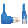 M12 X-Code Cat6 1G UTP CMR-LP Blue 5 m